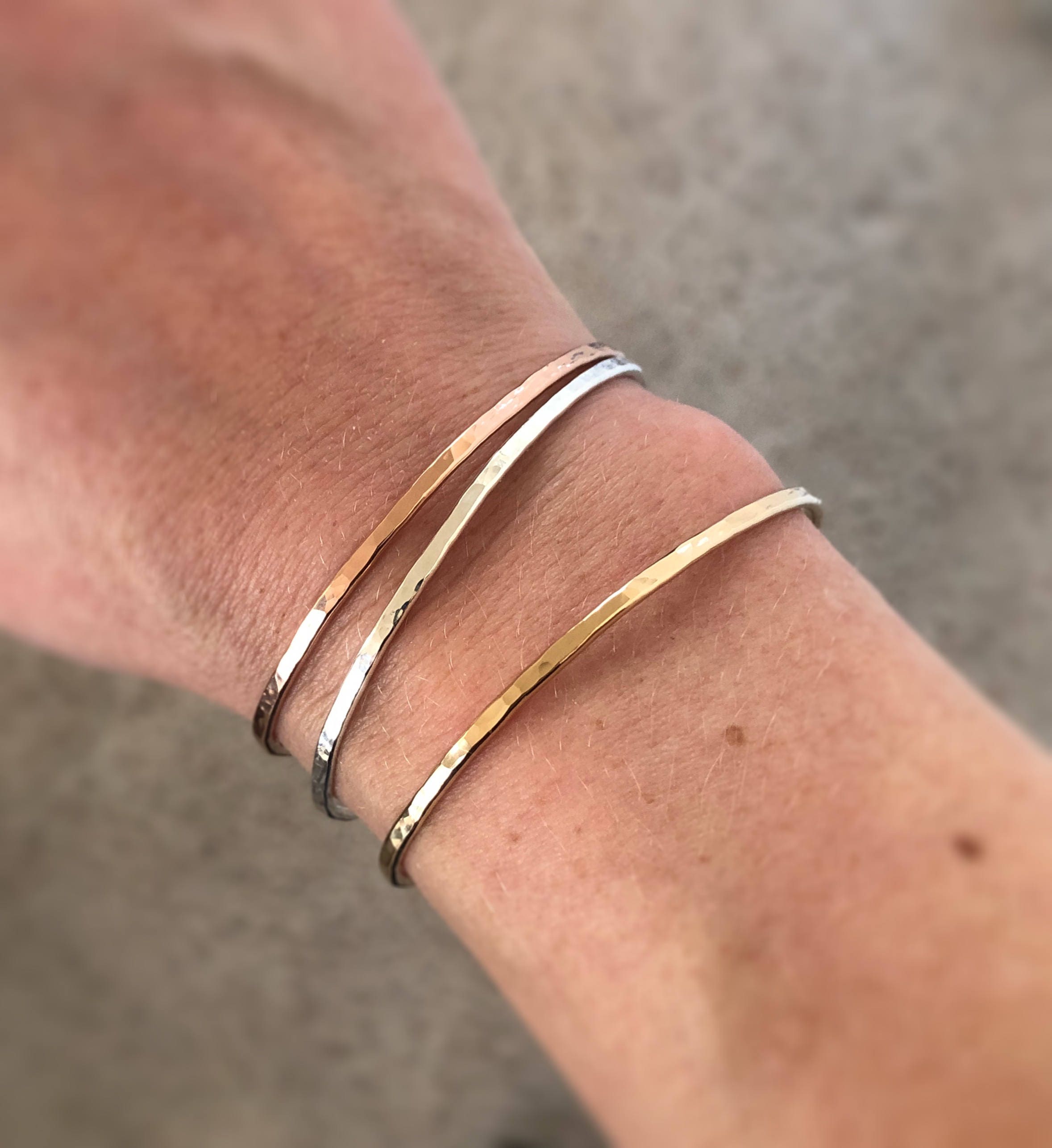 Mixed Metal Cuff Bracelets for women, best friend Christmas gift
