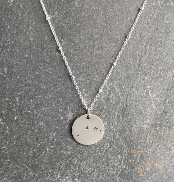 Sterling Silver Aries Zodiac Constellation Necklace