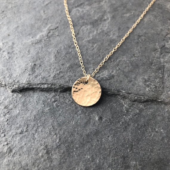Gold Filled Disc Necklace, Small