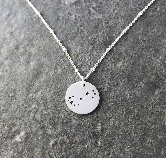 Sterling Silver Scorpio Zodiac Constellation Necklace