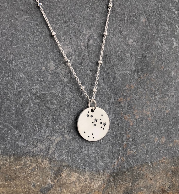 Sterling Silver Sagittarius Zodiac Constellation Necklace