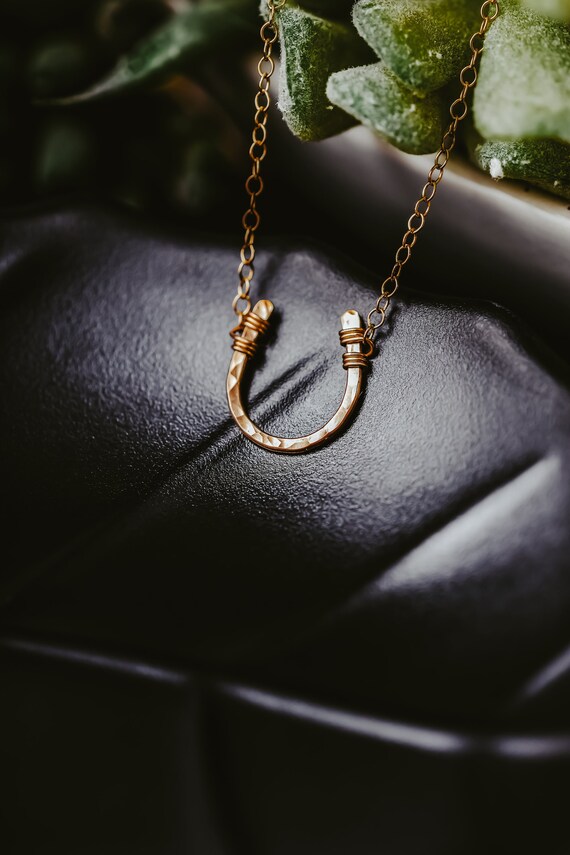 Gold Filled Lucky Horseshoe Necklace