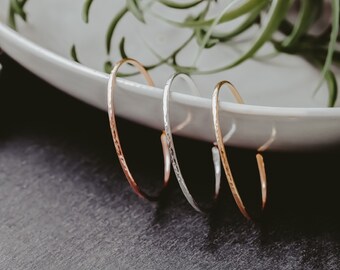 Mixed Metal Hammered Cuff Bracelet Set: Sterling Silver, Rose & Yellow Gold-Filled, Unique Mother's Day Gift for Her