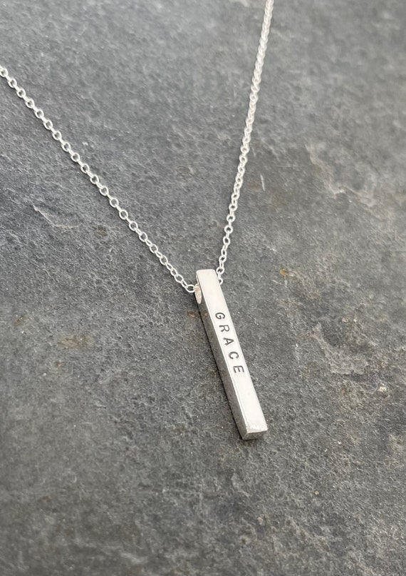 Sterling Silver Pantsuit Politics "GRACE" Column Necklace