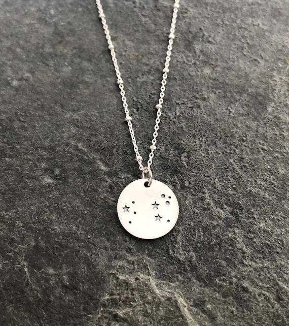 Sterling Silver Leo Zodiac Constellation necklace, unique Mother's Day gift from daughter, Celestial Jewelry, Teenage girl gift astrology