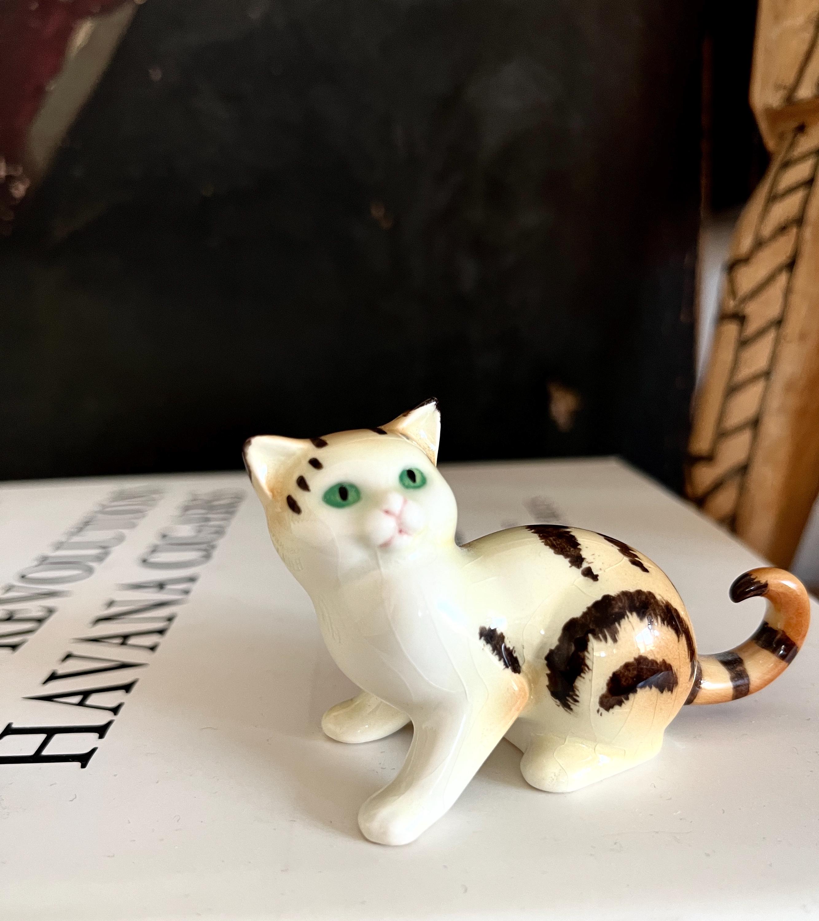 ゲーベル人形 西ドイツ製 陶器置物 レアな可愛い親子3匹セットの猫ちゃん！