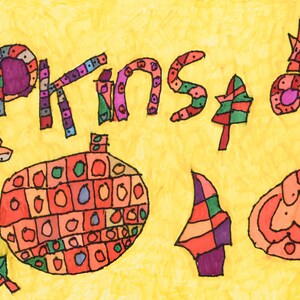 JennyLU Designs &#39;Pumpkins of Fall&#39; 5x12&quot; Giclee Print