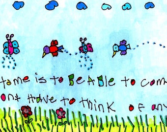 JennyLU Designs 5x12" Giclee Art Print - Home, inspirational Art, Gift Ideas, Special Needs Art,