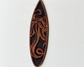 Octopus Surfboard Art. Hawaii Tako Surfboard Wall Decor.