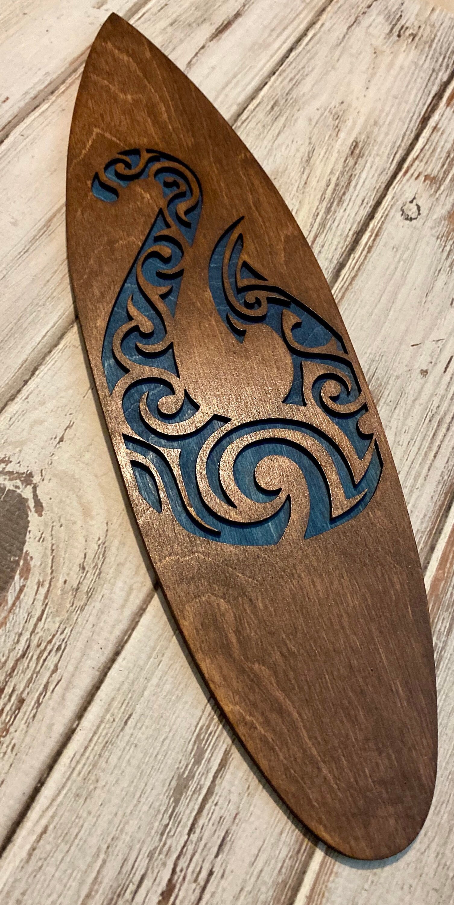 Tribal Hook Surfboard Wall Art Makau Surfboard Decor Surf Etsy UK