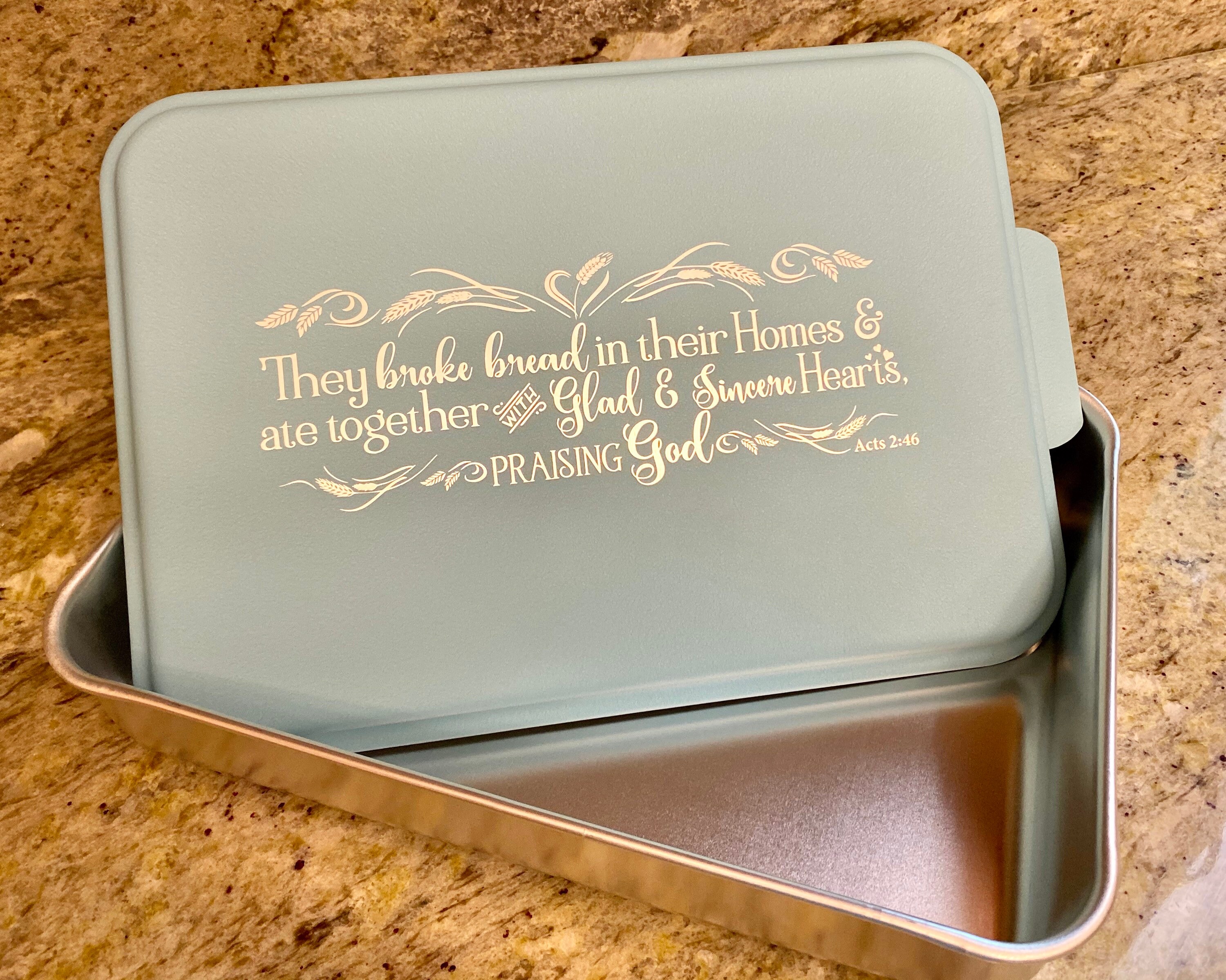 Engraved Cake Pan with Lid Custom Engraved Cake Pan Laser Etsy