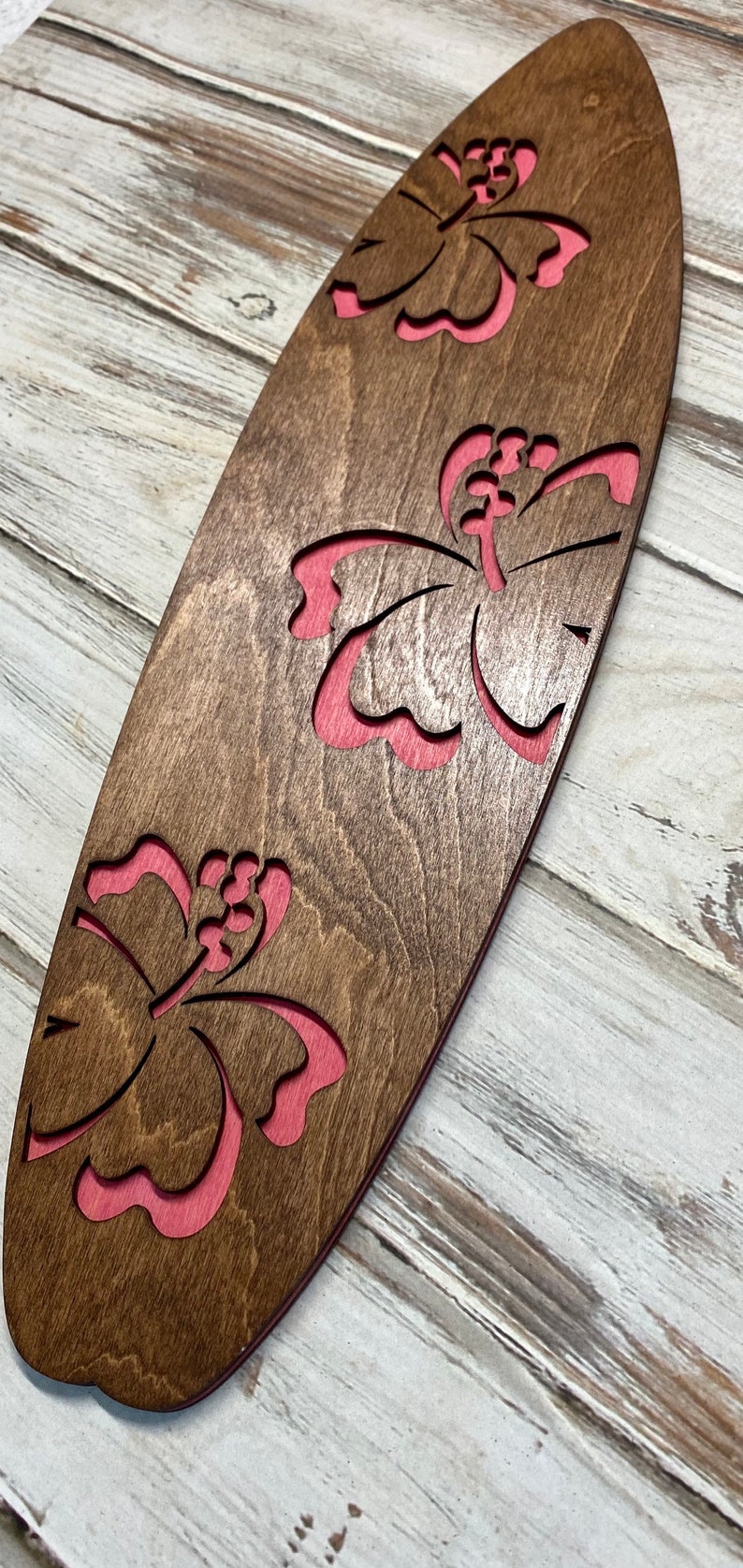 Hibiscus Surfboard Wall Decor. Hawaii Decor. Tropic Flower - Etsy