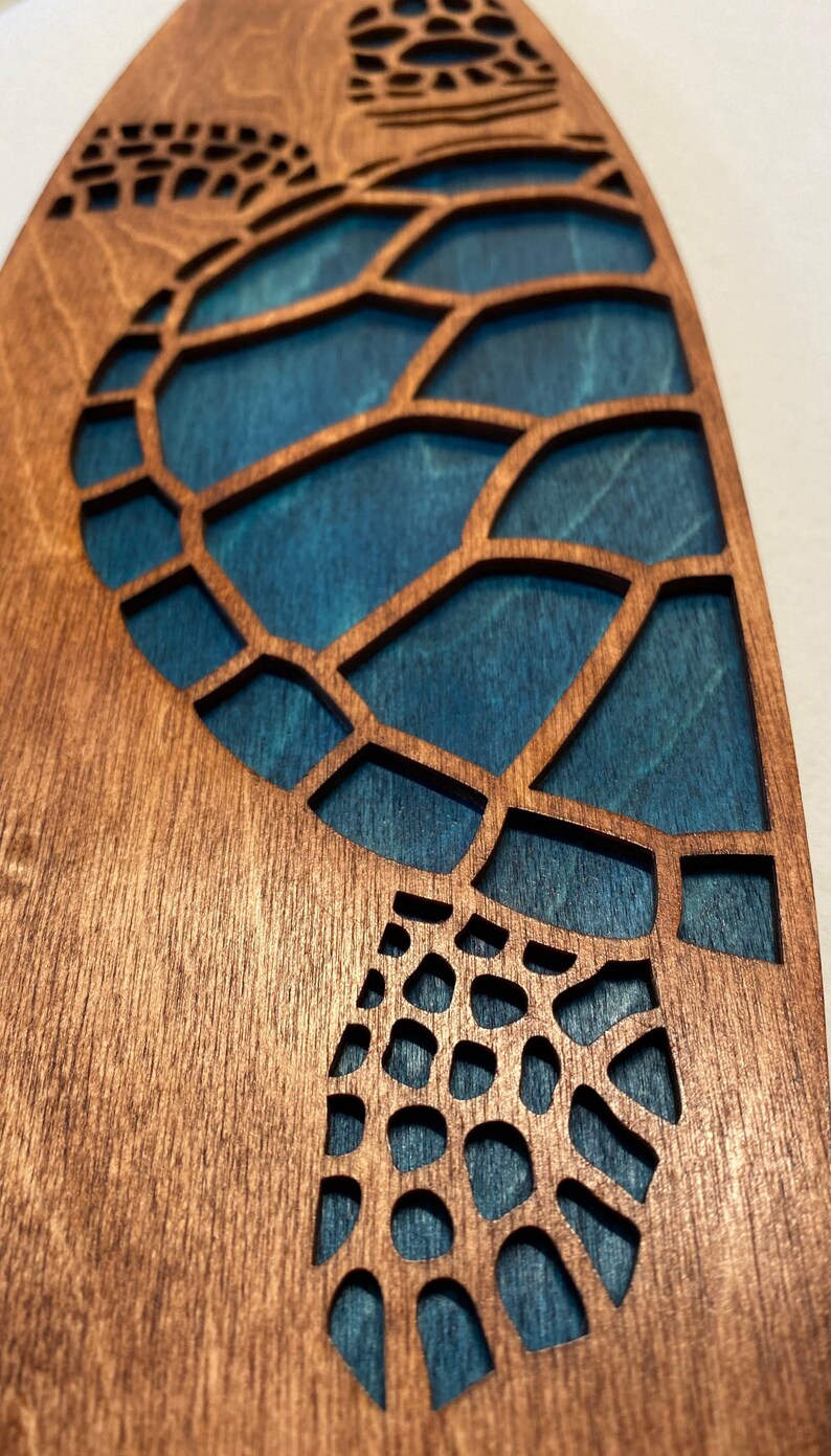 Sea Turtle Wall Art Surfboard Style Art Sea Turtle Art Etsy