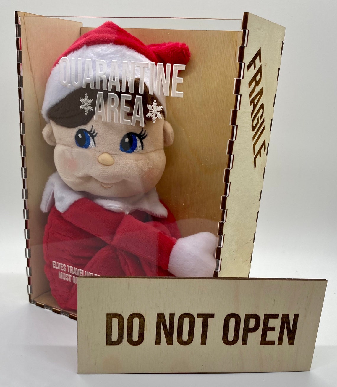 Elf Quarantine Box Christmas Elf Novelty Prop Elf Prop Box Etsy