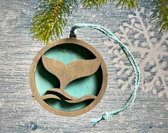 Personalized Whale Tail Christmas Ornament: Ocean Life Decor