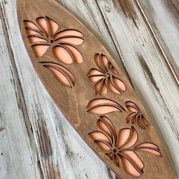 Plumeria Tropical Wood Wall Decor made in Hawaii