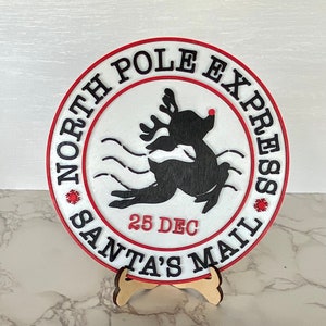 Christmas Decor, North Pole Sign, Christmas Wall Sign, Wood Christmas Decor, North Pole Holiday Decor
