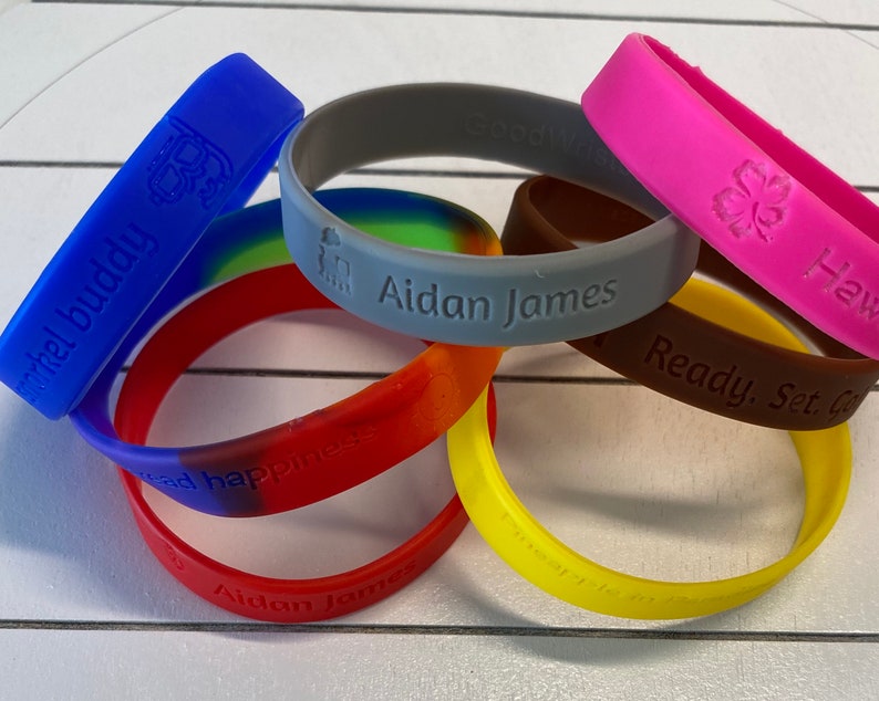 Silicone bracelet silicone band youth bracelet custom wrist Etsy