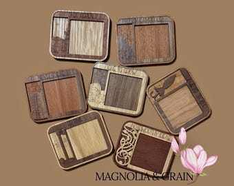 Custom Wooden Sticky Note Holder | Engraved Desk Organizer, Hobby Designs