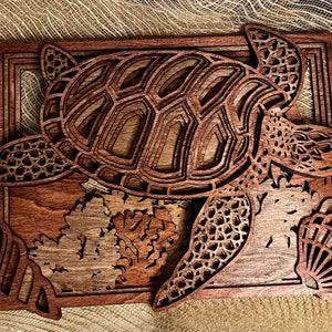 Sea Turtle Wall Art, Sea Turtle Art, Wooden Turtle, Turtle Sign,  Ocean Life Wall Art.  Hawaii made!