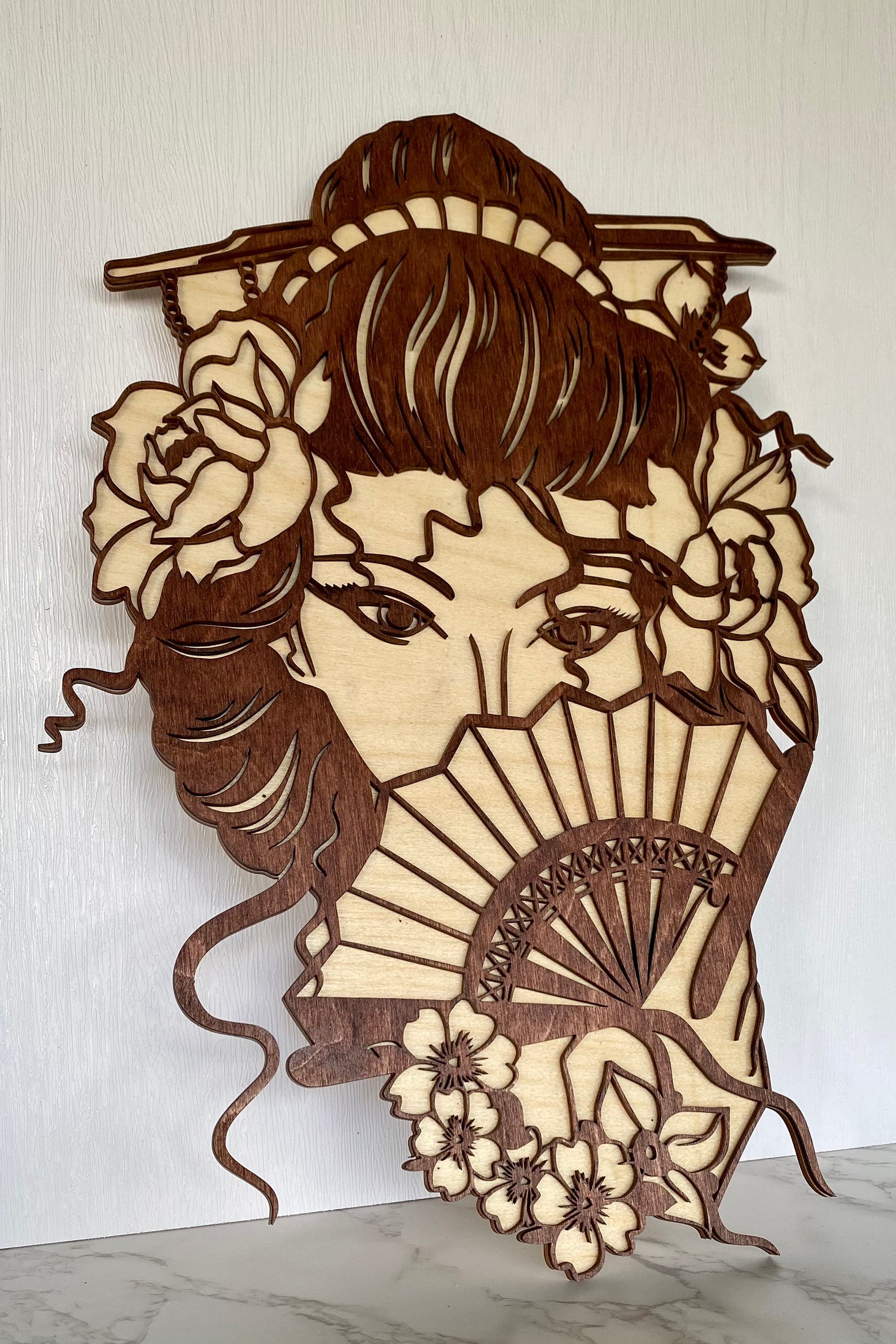 Geisha Wall Art Geisha Wall Decor Japanese Wall Decor Wood | Etsy