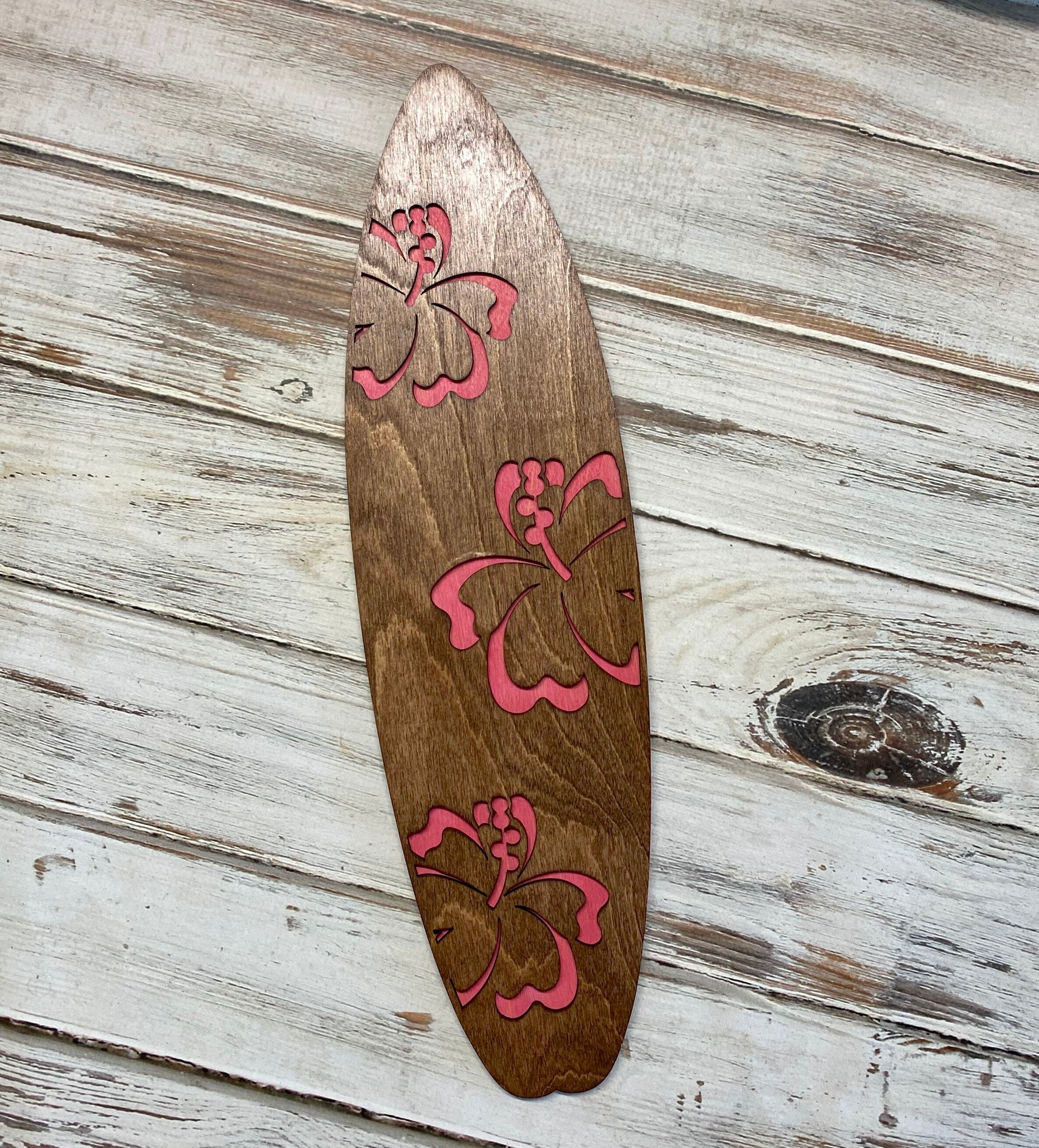 Hibiscus Surfboard Wall Decor | Etsy