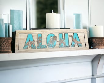 Aloha Beach House Oceanic Animals Wall Decor.  Made in Hawaii