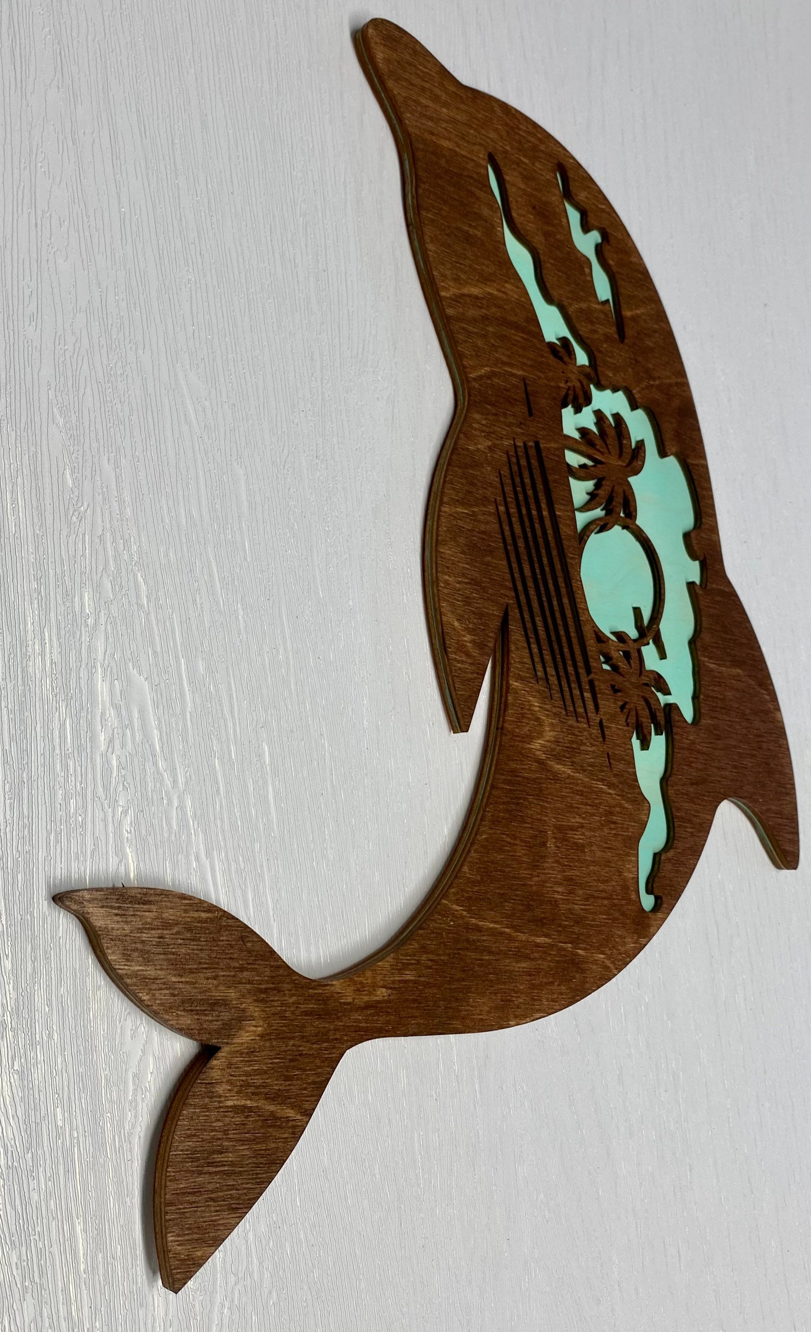 Dolphin Wall Art Wood Ocean Wall Art Wood Dolphin Wall Etsy España