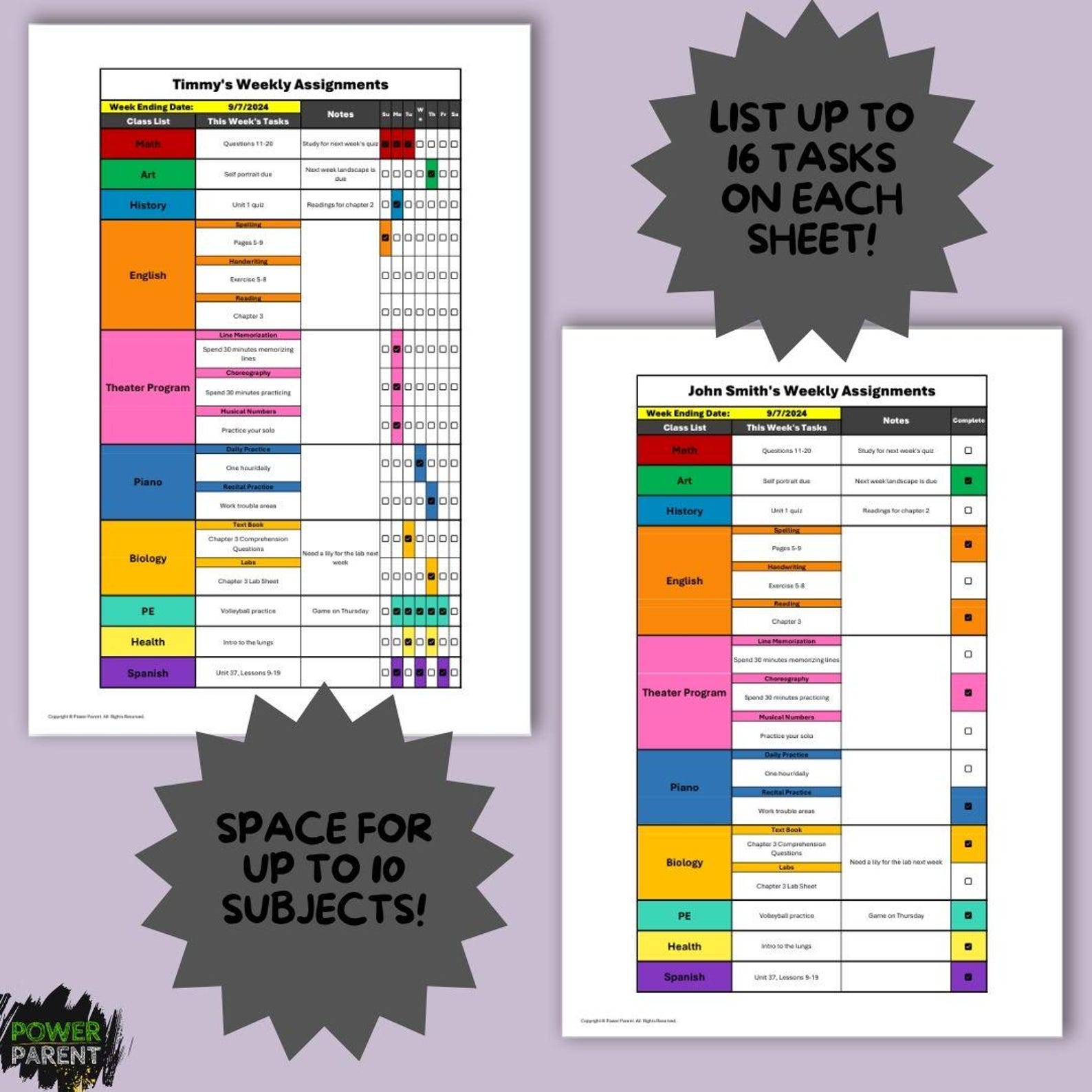 Checklist Template | Daily & Weekly Task Planner | Excel and Google ...