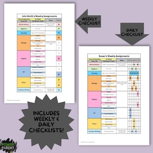 Checklist Template | Daily & Weekly Task Planner | Excel and Google ...