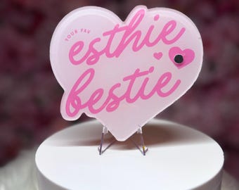 Esthie Bestie Lash Tile, Esthetician Lash Tech Tray,  Pink Salon Decor