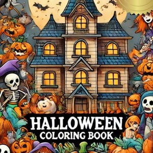 Halloween Coloring Book for Kids | 100 Printable Pages | Ghosts, Witches, Jack-O-Lanterns & More | Fun Halloween Activity PDF Download