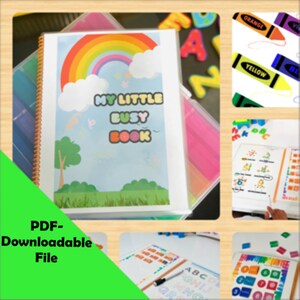 PDF-Przedszkolna/Szkolna książka dla dzieci w podróży- Moja mała książka dla dzieci w wieku przedszkolnym- Materiały do nauki w domu- Montessori- Edukacja specjalna- Menu poranne