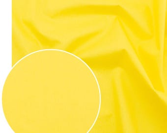 Zonnig gele katoenen stof, 100 % katoen, 120 g/m² – effen, niet-rekbare effen | Yard/meter voor schorten, kussens, quilts en knutselwerk