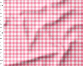 Cotton Fabric by the Yard – Dusty Rose Gingham Check Fabric, Small Check, Quilting Cotton; also on Linen & Canvas