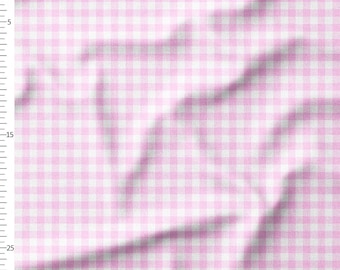 Cotton Fabric by the Yard – Baby Pink Gingham Check Fabric, Tiny Check, Quilting Cotton; also on Linen & Canvas