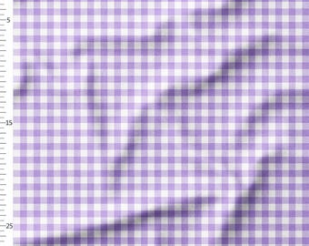 Cotton Fabric by the Yard – Lilac Veil Gingham Check Fabric, Small Check, Quilting Cotton; also on Linen & Canvas