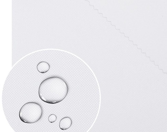 Tejido Oxford Impermeable Blanco 200g, Recubrimiento PU para muebles de jardín, fundas, cortavientos, toldos, tumbonas, mochilas, bolsos