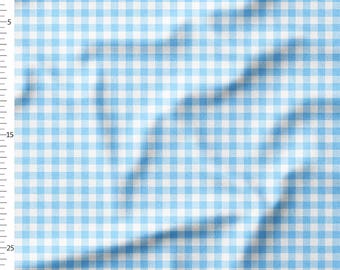 Fabric Findersのライトブルーマイクロチェック1/32インチ生地 - Etsy 日本