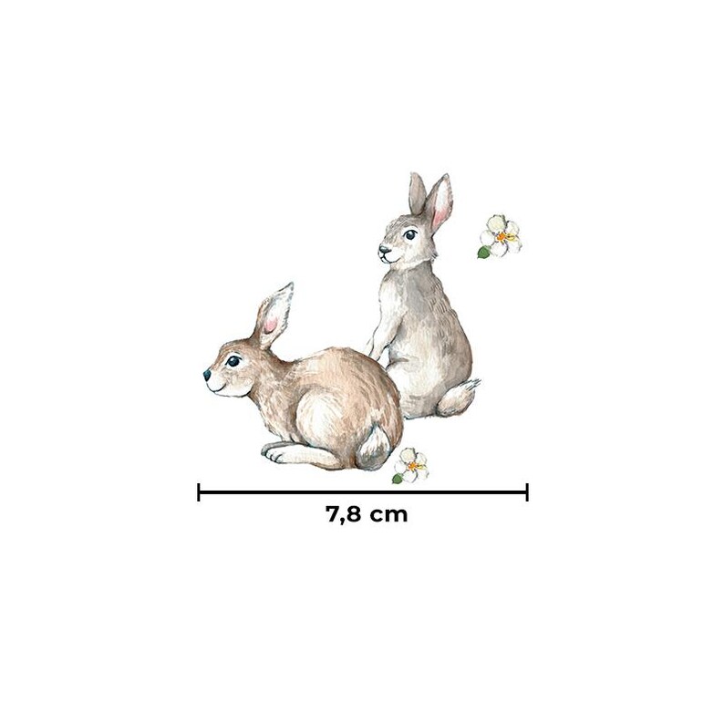a drawing of two rabbits sitting next to each other