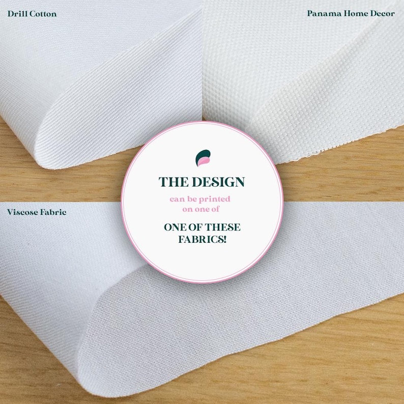 a label on a piece of white fabric