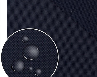 Tejido Oxford impermeable azul marino de 200 g, revestimiento de PU: excelente para fundas, mochilas, sombrillas de jardín, columpios, tumbonas y persianas.