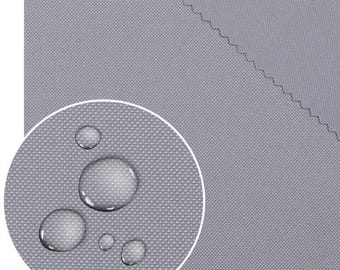 Tejido Oxford impermeable gris claro de 200 g, revestimiento de PU: tejido multiusos para exteriores para toldos de jardín, bolsos, tumbonas y fundas cortadas a medida