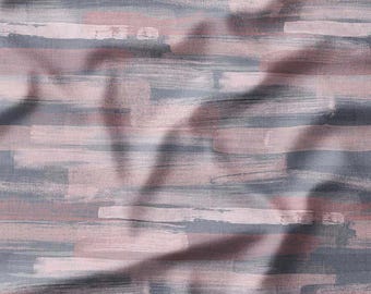 Pastel Brush Strokes on Gray Cotton Fabric by the Yard - Modern Abstract Pattern for Quilting, Sewing, and DIY Crafts