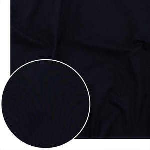 Black Cotton Fabric, Solid 100 % Cotton Plain Weave 120 gsm Non-Stretch | Fabric by Yard/Metre for Bags, Cushions, Crafts