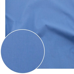 Tessuto di cotone blu denim – Solido 100% cotone 120 g/m², semplice / tagliato su misura/metro per borse, grembiuli, trapuntatura, cucito fai da te