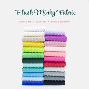 Minky Dot Fabric by the Yard | 23 Colors | Fabric for Sewing, crafting | Ultra Soft Dimple Cuddle Plush | For Baby Blankets, Toys, DIY Craft