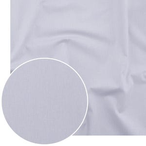 Tecido de algodão cinza gelo – leve e fresco, 100% algodão, 120 g/m², trama simples | Jardas/metros para decoração moderna, bolsas, colchas e costura