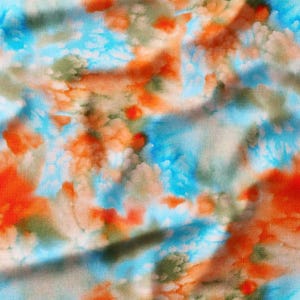 Orange and Blue Tie-Dye Pattern on Cotton Fabric by the Yard - Vibrant and Bold Design for Quilting, DIY Crafts, Home Decor, and Apparel