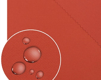 Tejido Oxford impermeable de color naranja/ladrillo de 200 g, revestimiento de PU: ideal para fundas, bolsos, cortinas de jardín, toldos, tumbonas y muebles de jardín.